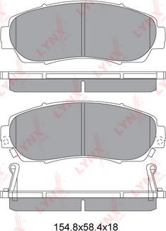 LYNXauto BD-3435 - Kit pastiglie freno, Freno a disco autozon.pro