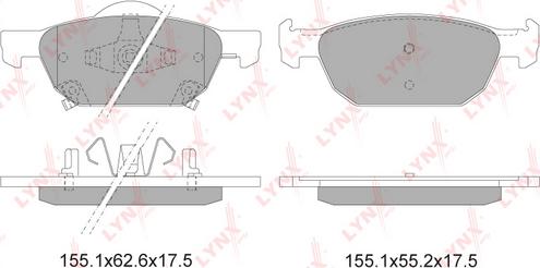 LYNXauto BD-3423 - Kit pastiglie freno, Freno a disco autozon.pro