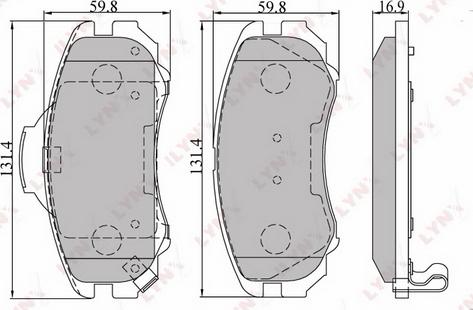 LYNXauto BD-3602 - Kit pastiglie freno, Freno a disco autozon.pro