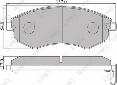 LYNXauto BD-3607 - Kit pastiglie freno, Freno a disco autozon.pro