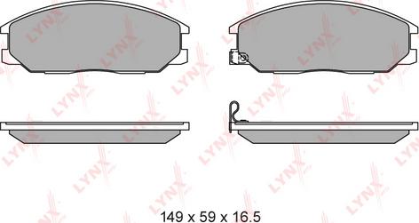 LYNXauto BD-3614 - Kit pastiglie freno, Freno a disco autozon.pro