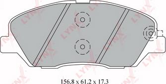 LYNXauto BD-3615 - Kit pastiglie freno, Freno a disco autozon.pro