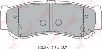 LYNXauto BD-3616 - Kit pastiglie freno, Freno a disco autozon.pro