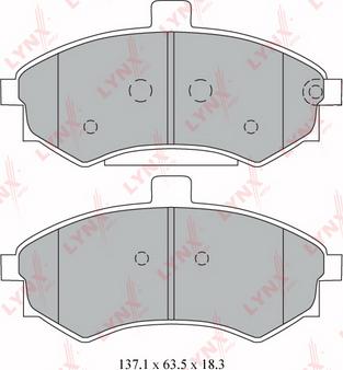 LYNXauto BD-3611 - Kit pastiglie freno, Freno a disco autozon.pro