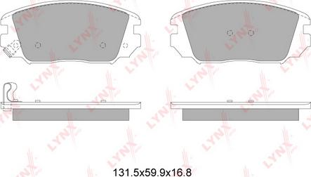 LYNXauto BD-3629 - Kit pastiglie freno, Freno a disco autozon.pro