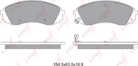 LYNXauto BD-3625 - Kit pastiglie freno, Freno a disco autozon.pro