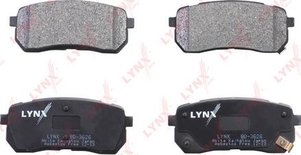 LYNXauto BD-3626 - Kit pastiglie freno, Freno a disco autozon.pro