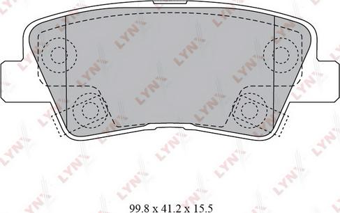 LYNXauto BD-3620 - Kit pastiglie freno, Freno a disco autozon.pro