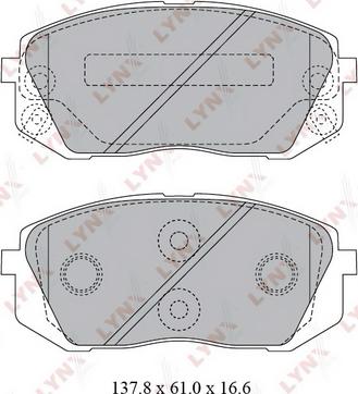 LYNXauto BD-3621 - Kit pastiglie freno, Freno a disco autozon.pro