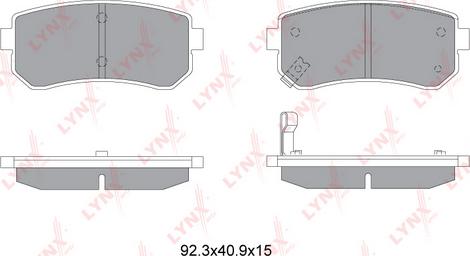 LYNXauto BD-3628 - Kit pastiglie freno, Freno a disco autozon.pro