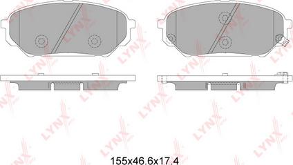 LYNXauto BD-3627 - Kit pastiglie freno, Freno a disco autozon.pro