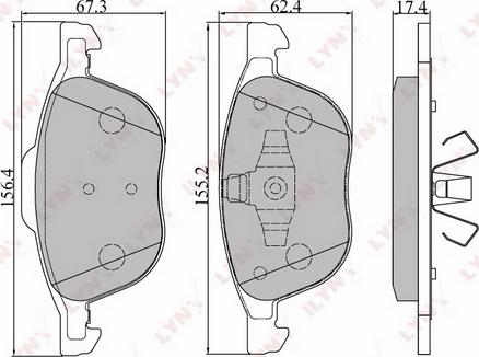 LYNXauto BD-3001 - Kit pastiglie freno, Freno a disco autozon.pro