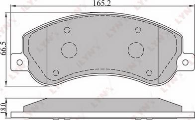 LYNXauto BD-3002 - Kit pastiglie freno, Freno a disco autozon.pro