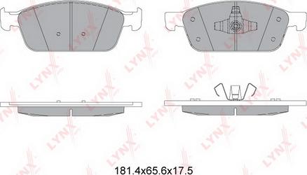 LYNXauto BD-3036 - Kit pastiglie freno, Freno a disco autozon.pro