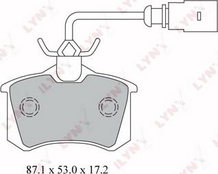 LYNXauto BD-3025 - Kit pastiglie freno, Freno a disco autozon.pro