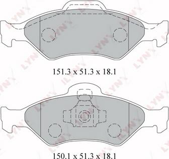 LYNXauto BD-3021 - Kit pastiglie freno, Freno a disco autozon.pro