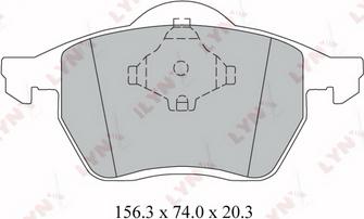 LYNXauto BD-3023 - Kit pastiglie freno, Freno a disco autozon.pro