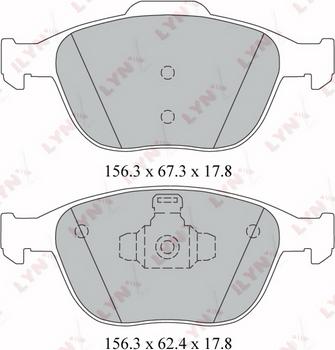 LYNXauto BD-3022 - Kit pastiglie freno, Freno a disco autozon.pro