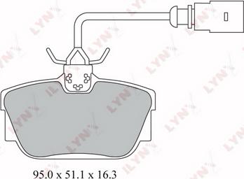 LYNXauto BD-3027 - Kit pastiglie freno, Freno a disco autozon.pro