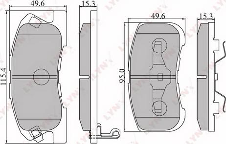 LYNXauto BD-2401 - Kit pastiglie freno, Freno a disco autozon.pro