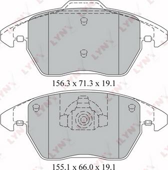 LYNXauto BD-2206 - Kit pastiglie freno, Freno a disco autozon.pro