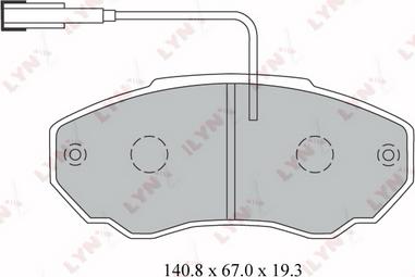 LYNXauto BD-2215 - Kit pastiglie freno, Freno a disco autozon.pro