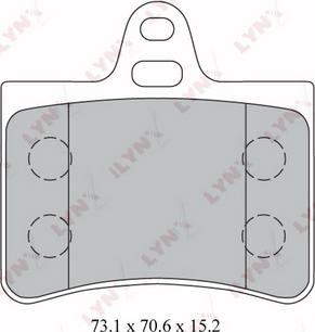 LYNXauto BD-2210 - Kit pastiglie freno, Freno a disco autozon.pro