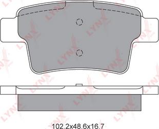 LYNXauto BD-2226 - Kit pastiglie freno, Freno a disco autozon.pro