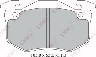 LYNXauto BD-2222 - Kit pastiglie freno, Freno a disco autozon.pro