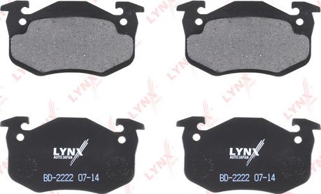 LYNXauto BD-2222 - Kit pastiglie freno, Freno a disco autozon.pro