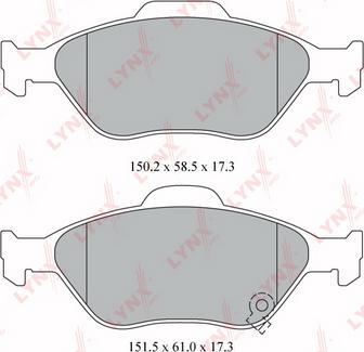 LYNXauto BD-7594 - Kit pastiglie freno, Freno a disco autozon.pro