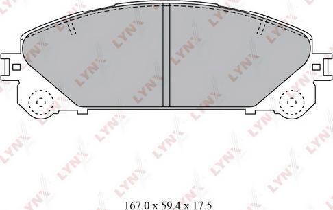 LYNXauto BD-7596 - Kit pastiglie freno, Freno a disco autozon.pro