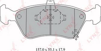 LYNXauto BD-7590 - Kit pastiglie freno, Freno a disco autozon.pro