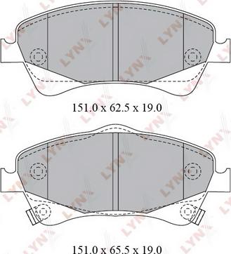 LYNXauto BD-7598 - Kit pastiglie freno, Freno a disco autozon.pro