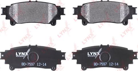 LYNXauto BD-7597 - Kit pastiglie freno, Freno a disco autozon.pro