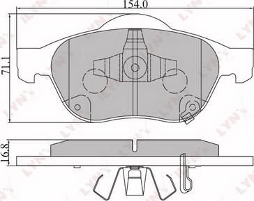 LYNXauto BD-7545 - Kit pastiglie freno, Freno a disco autozon.pro