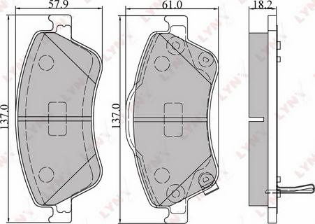 LYNXauto BD-7546 - Kit pastiglie freno, Freno a disco autozon.pro