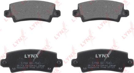 LYNXauto BD-7541 - Kit pastiglie freno, Freno a disco autozon.pro