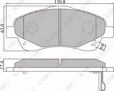 LYNXauto BD-7548 - Kit pastiglie freno, Freno a disco autozon.pro