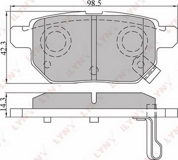 LYNXauto BD-7543 - Kit pastiglie freno, Freno a disco autozon.pro