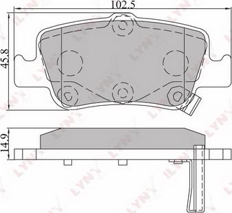 LYNXauto BD-7547 - Kit pastiglie freno, Freno a disco autozon.pro