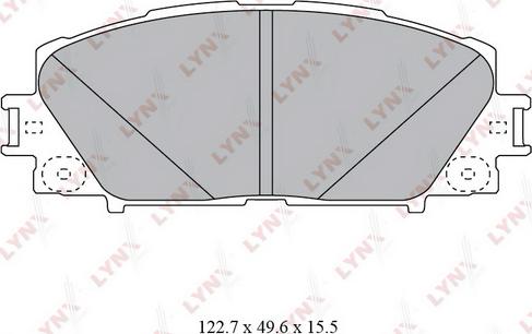 LYNXauto BD-7550 - Kit pastiglie freno, Freno a disco autozon.pro