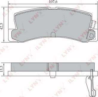 LYNXauto BD-7557 - Kit pastiglie freno, Freno a disco autozon.pro