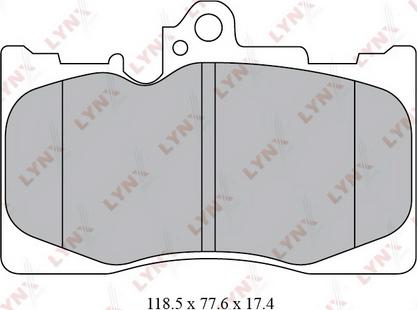 LYNXauto BD-7566 - Kit pastiglie freno, Freno a disco autozon.pro