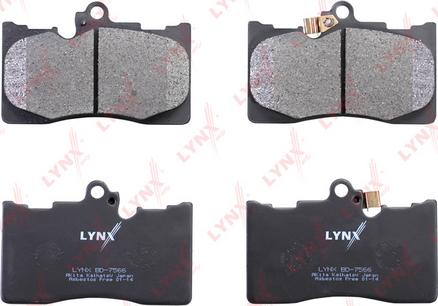 LYNXauto BD-7566 - Kit pastiglie freno, Freno a disco autozon.pro