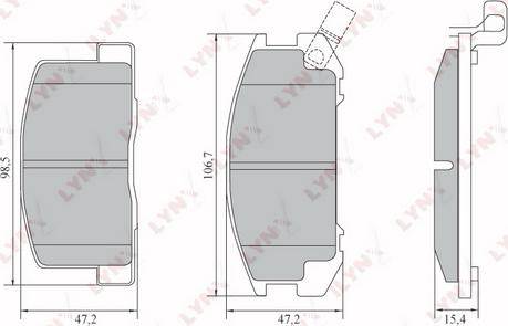 LYNXauto BD-7560 - Kit pastiglie freno, Freno a disco autozon.pro