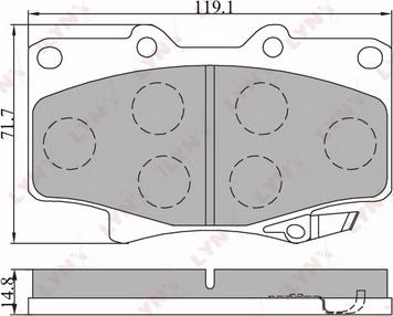 LYNXauto BD-7504 - Kit pastiglie freno, Freno a disco autozon.pro