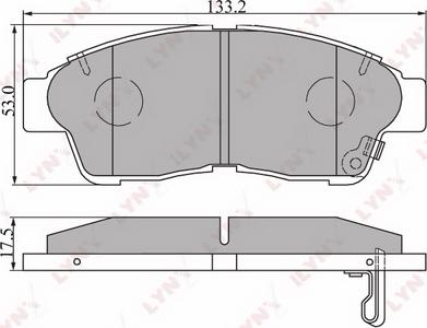 LYNXauto BD-7516 - Kit pastiglie freno, Freno a disco autozon.pro