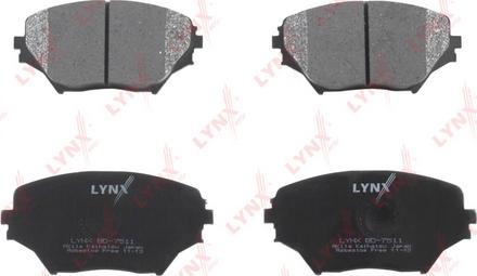 LYNXauto BD-7511 - Kit pastiglie freno, Freno a disco autozon.pro