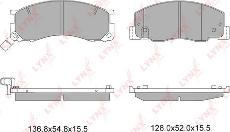 LYNXauto BD-7512 - Kit pastiglie freno, Freno a disco autozon.pro